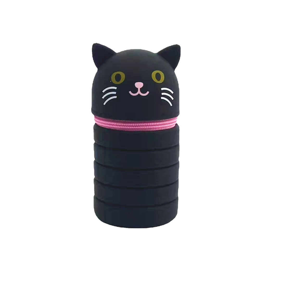 Estilo plegable-gatito negro