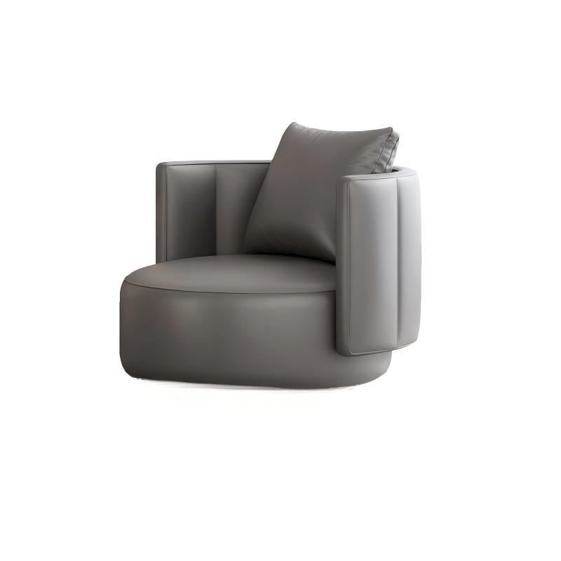 Sofá de lujo ligero para una sola persona, bar, hotel de alojamiento residencial, habitación de huéspedes, sofá perezoso, combinación de mesa redonda giratoria image 17