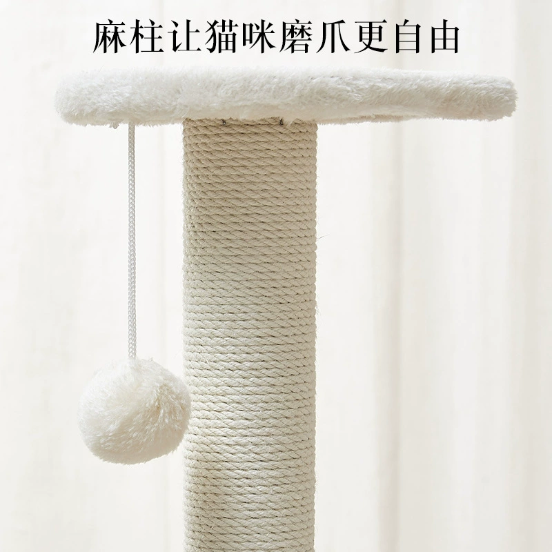 Universal white climbing frame, cat