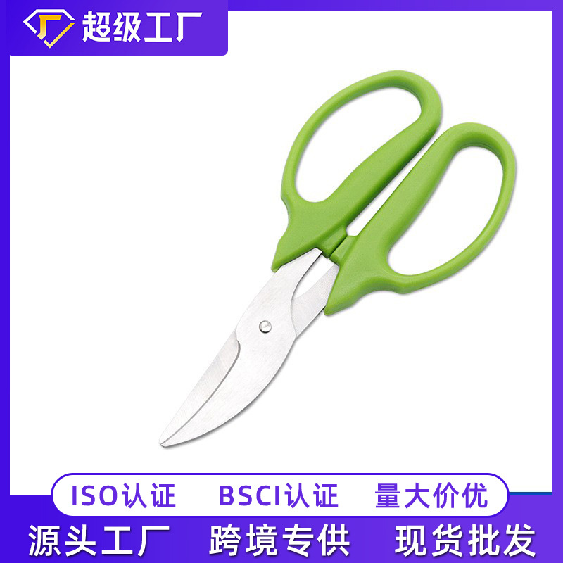 不锈钢园艺修枝剪鲜花家用锋利摘果剪花草工具阳江刀剪