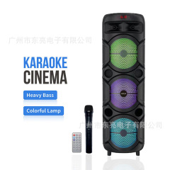 DR-8839 東南アジア向けBluetoothスピーカー ポータブル屋外用高出力カラフルライト ワイヤレスマイク 重低音スピーカー