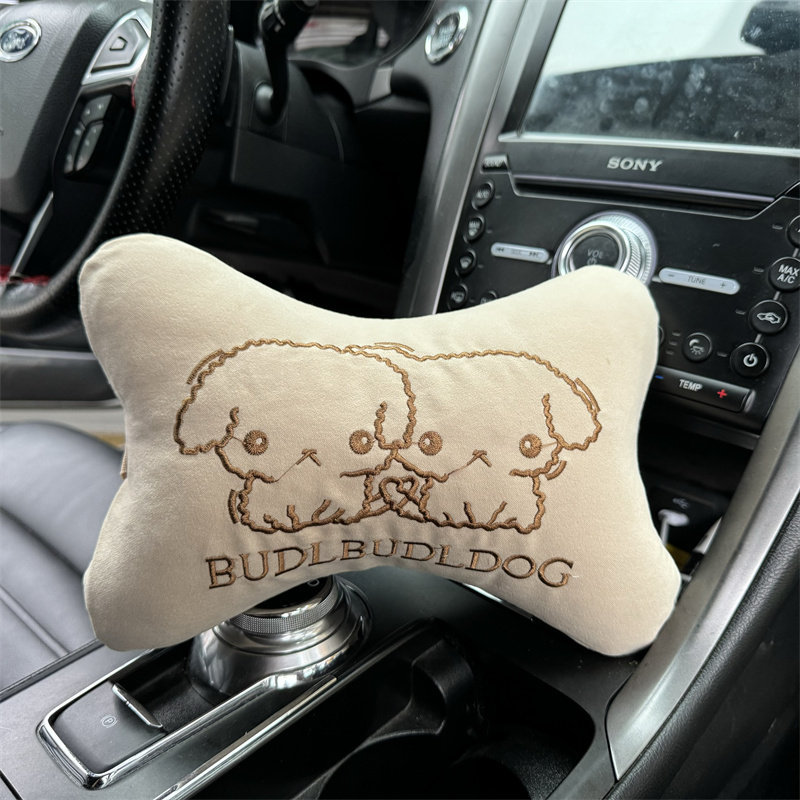 Car Pillow, Lumbar Support, Four-Piece Set, Seat Pillow, Neck Pillow, Back Cushion, Car Accessories, Cute Cartoon Design