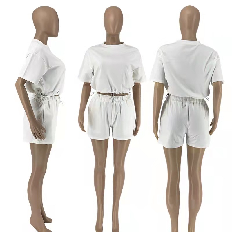 Ferien Täglich Frau Ferien Einfarbig Polyester Hosen-Sets Shorts-Sets display picture 13