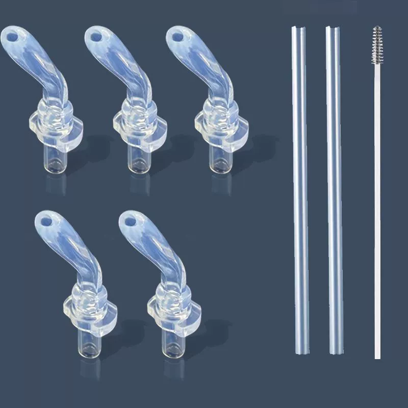 Детский сменный соломинка из straw, силиконовая насадка, стеклянная крышка, аксессуары