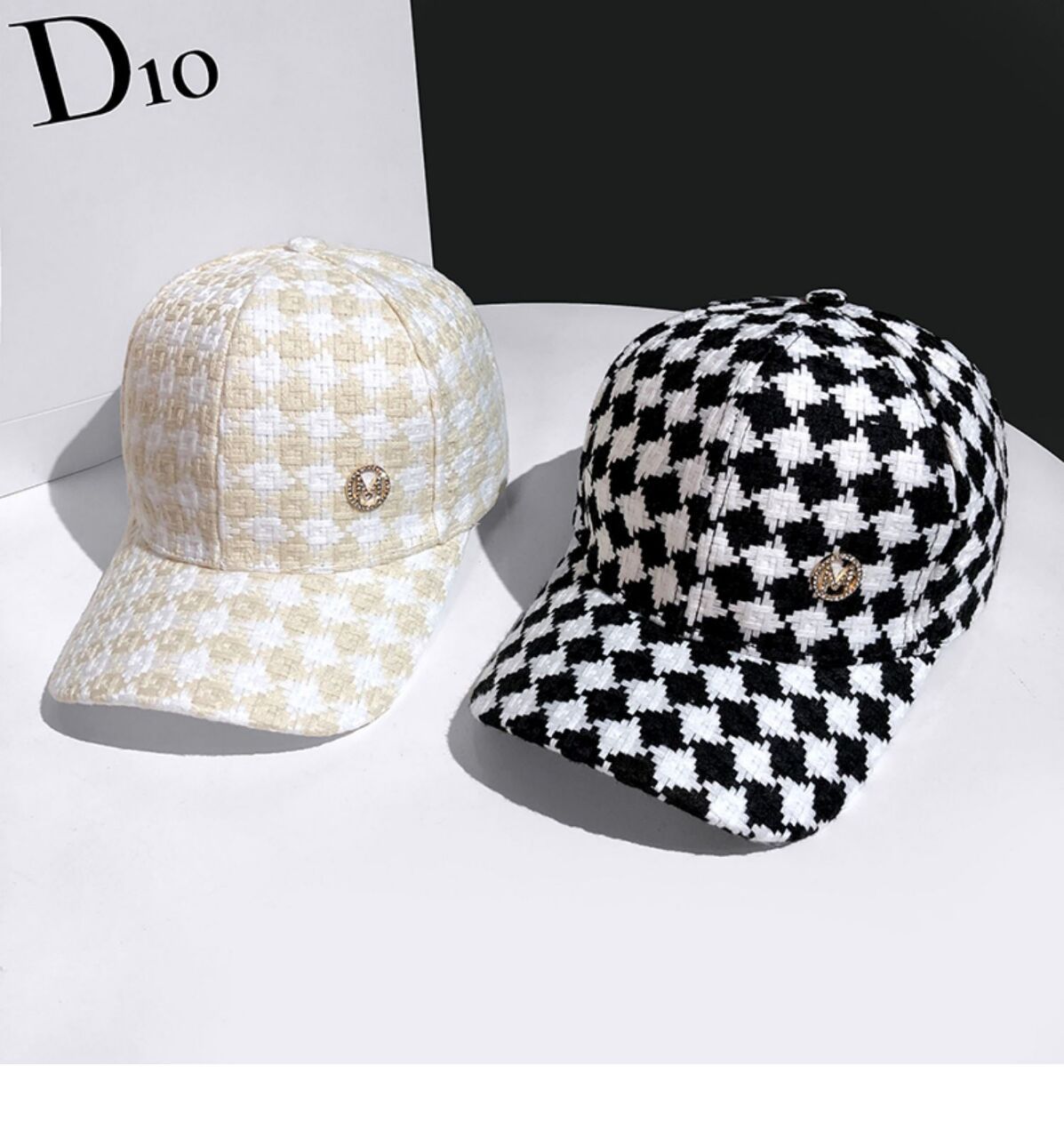 Γυναικεία φθινοπωρινή και χειμερινή καρό M Letter Γλώσσα πάπιας Κορεατικής έκδοσης Ευέλικτο μοντέρνο σκίαστρο μπέιζμπολ καπέλο_voghion.com