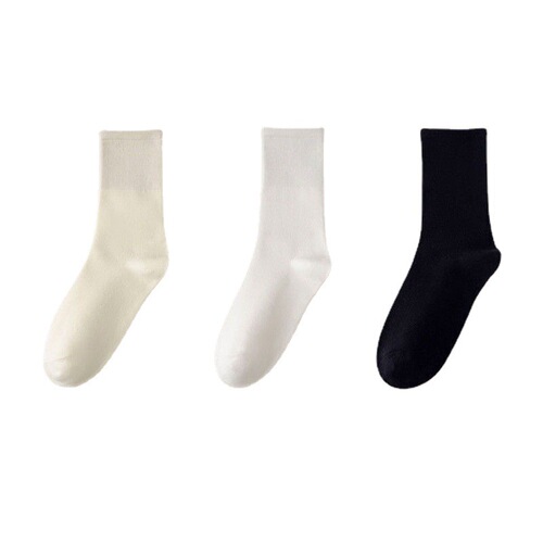 Confinement socks ins Japanese mid-calf socks spring and summer solid color pile socks cross-border wholesale jk long socks women's white socks