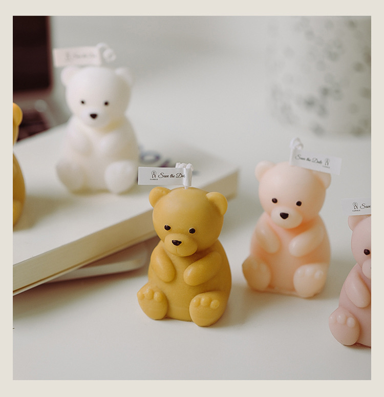 Cute Bear Paraffin Candle 1 Piece display picture 10