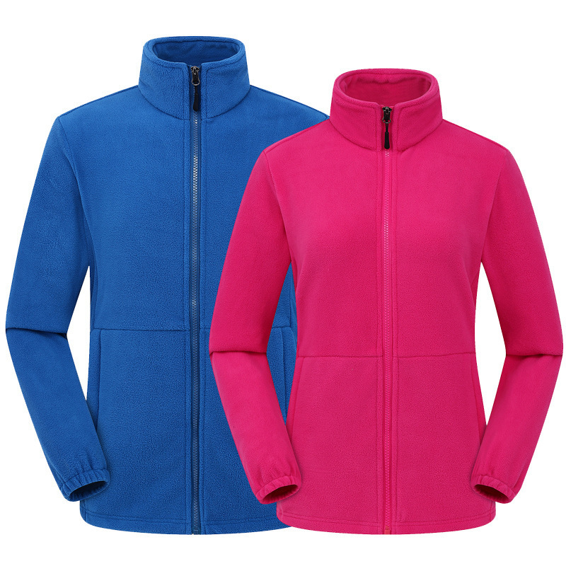 Factory Ready-Made Outdoor Fleece Jacket for Women, Polar Fleece Thickeneded Thermal Clothing for Men, Autumn and Winter Cardigan Jacket with Logo