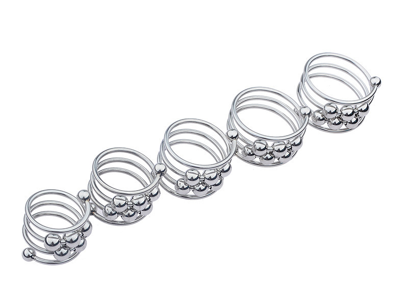 Metal Ball Lock Cock Ring, 40mm Inner Diameter, Delayed Ejaculation Support — detail image 7