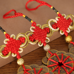 Pure Brass Ten Emperors Money Plum Blossom Pendant for Peace and Wealth Recruitment of the House Treasure Door to Door Ancient Bronze Coin Pendant Ornament