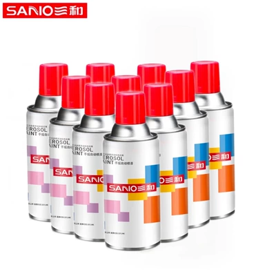 Sanhe Automatic Spray Paint in Various Colors, Hand-Operated Spray Paint for Metal, Electric Vehicles, Wall Graffiti, Color Change, Repair, Quick-Drying, Non-Fading (Avtomobil boyası)