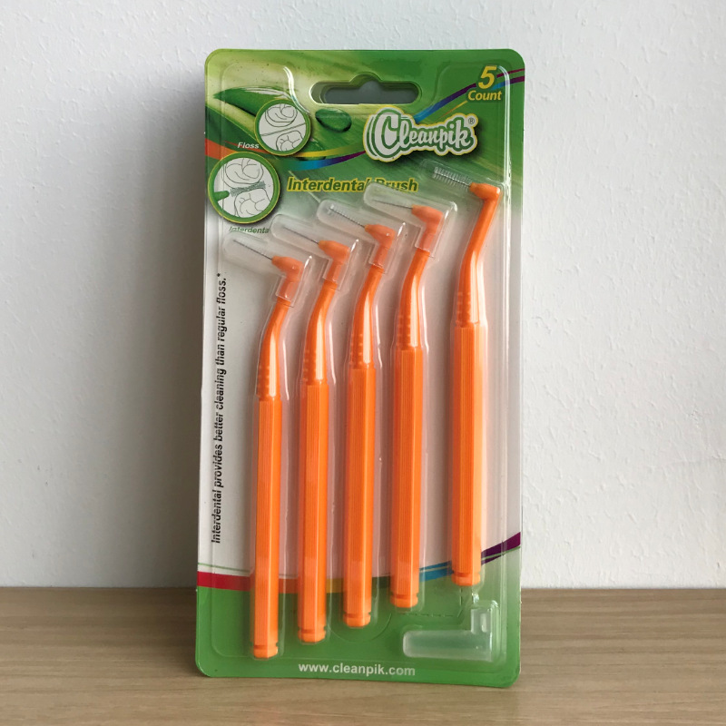 Cross-border cleanpik cepillo de dientes cepillo interdental cepillo de dientes ortodóntico soporte cepillo de limpieza de dientes 5 paquetes L7