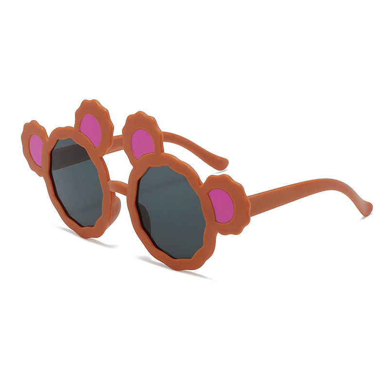 Gafas de Sol Infantiles de Oso Marco de PC y Lentes de AC Protección UV400 para Viajes y Fiestas