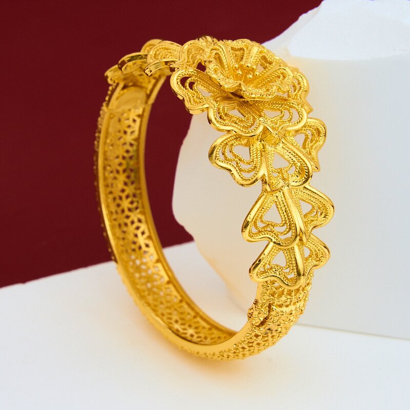 Hollow Bracelet Bracelet Buckle Bracelet Jewelry Dragon and Phoenix Bride Wedding Jewelry Carved Bracelet Wholesale