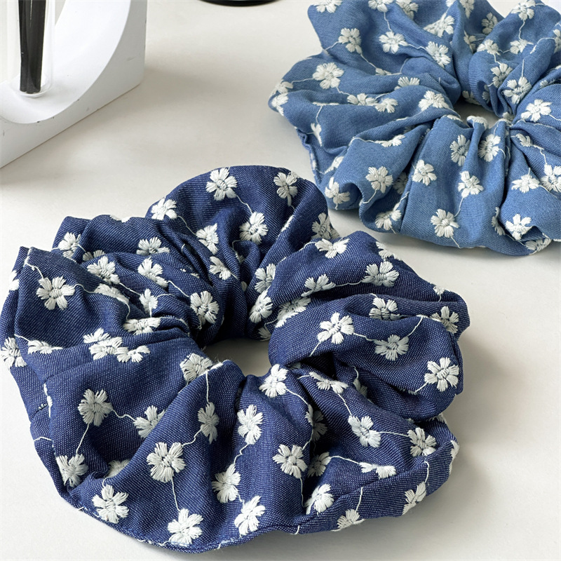 30g Weight Hair Tie Hair Accessories Type 1 Piece Quantity Casual, Holiday, Street Occasion Cloth Material Floral Pattern All Seasons Season Women's Gender Elegant, Retro, Lady Style Elegant Retro Lady Women's Floral Cloth Hair Tie 3