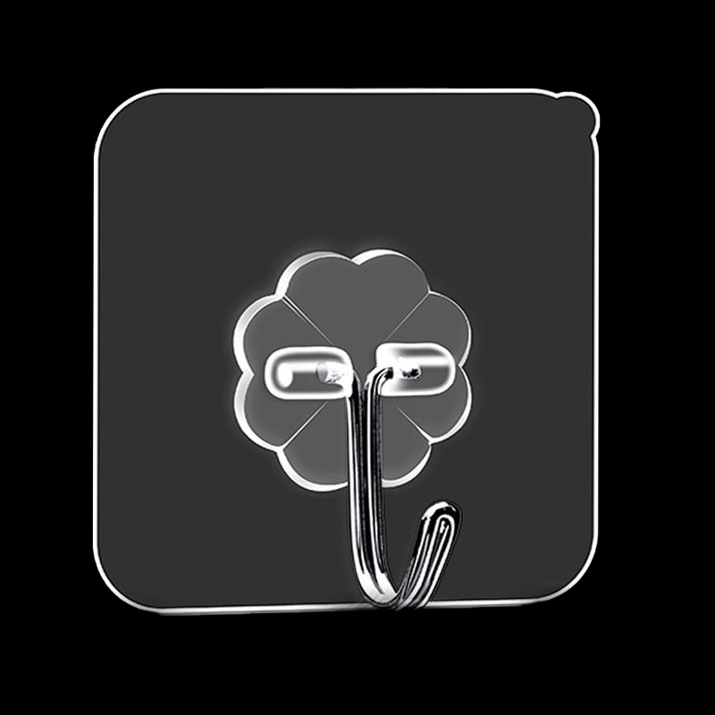 C [Seamless Hook] Sticky Hook Without Punching Strong Adhesive Kitchen Bathroom Wall Sticky Hook