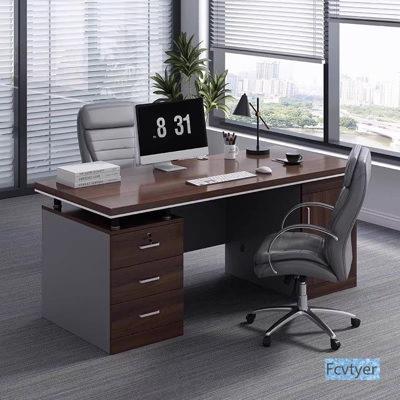 Office Desk Staff Station Office Desk and Chair Combination Simple Modern Boss Desk Desktop Single Workstation Computer Desk