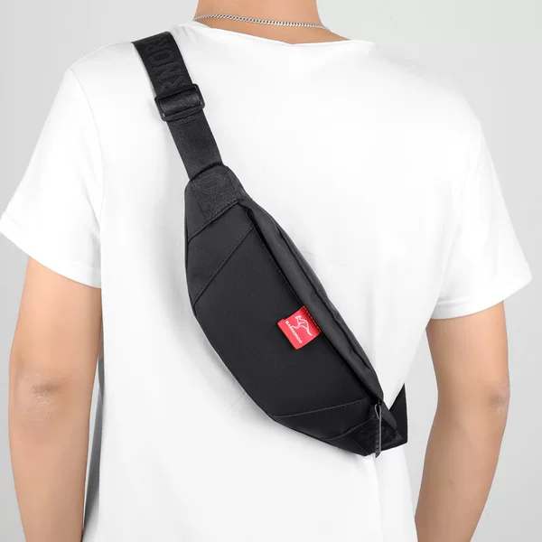 BARNOROO Cross-border New Men's Chest Bag Multi-functional Large Capacity Waist Bag Casual Shoulder Crossbody Oxford Backpack