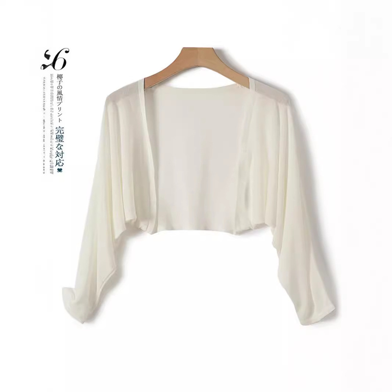 Cross-Border Summer Ice Silk White Blouse Plus Size Top with Sun Protection Shirt Thin Jacket Sun Protection Clothing Air-Conditioned Shirt Women Summer