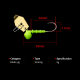 9g lead hook with composite rotating sequin road sub-hook heikeng road sub-freshwater perch bait fishing gear accessories