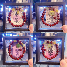 新品仿朱砂手串串珠手链夜市摆摊女士手饰批发拿货四叶草福袋饰品