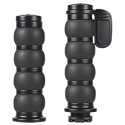 pointed flat grip cover, Motorcycle Handle Cover - sbj-10077-harley-25mm-handle-glue-flat-head-large-power-black