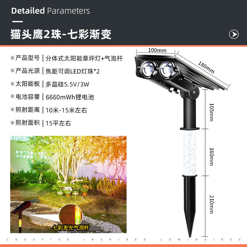 太阳能户外庭院灯2025新款射灯花园景观氛围草坪灯地插照树灯调焦|undefined