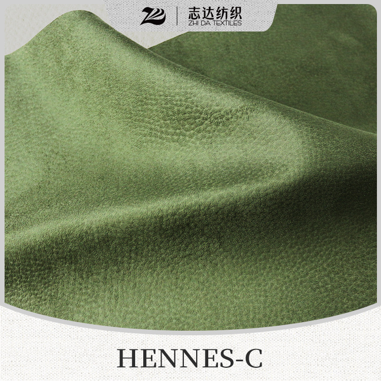 新款经典牛皮纹吸花磨砂皮布软包装饰面料HENNES-C