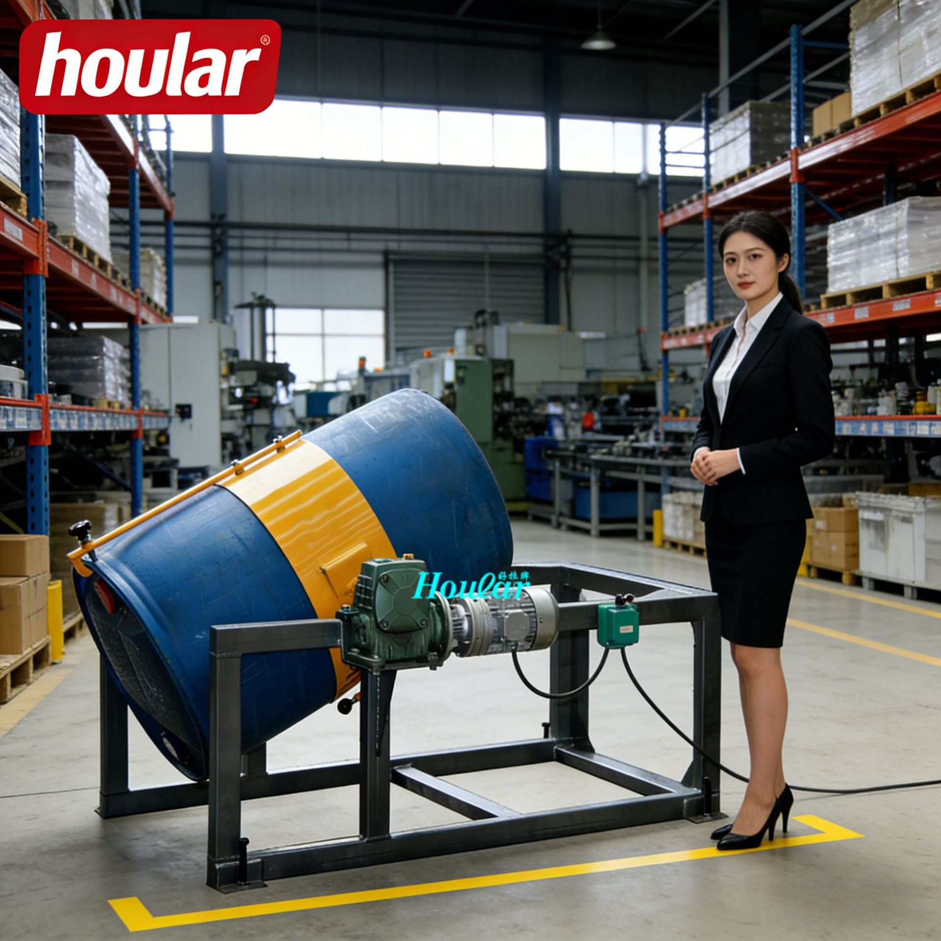 hoular好拉TY400AB油桶翻转器搅拌机手动/电动油罐物料搅拌器