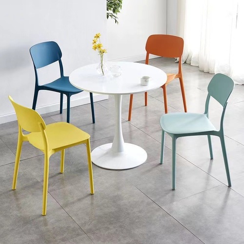 餐厅椅子靠背网红书桌凳子餐椅家用塑料懒人休闲简约加厚北欧办公