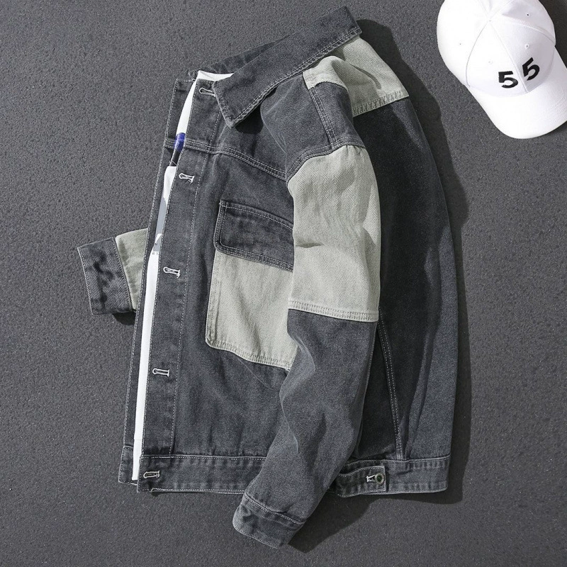 Denim men's autumn thin jacket, slim fit