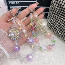 ins毛绒球串珠手机链条高货 水钻手机绳挂手腕u盘ccd包包防丢绳女