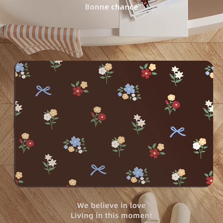 Medieval Style Diatom Mud Floor Mat Star Girl Bathroom Floor Mat Water-Absorbent, Stain-Resistant and Non-Slip Bathroom Floor Mat Amazon