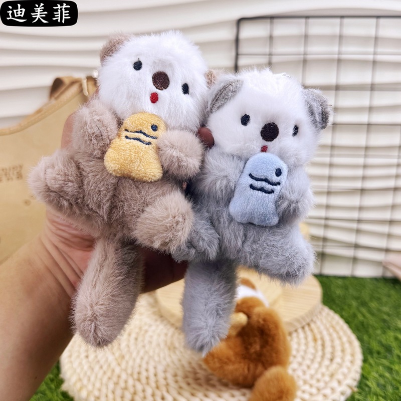 クリエイティブかわいいアザラシペンダントぬいぐるみ魚猫人形バッグ人形キーホルダー人形小さなギフト|undefined
