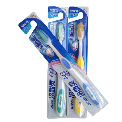 Lengsuanling toothbrush single and double pack soft silk fine hair carbon black refreshing 3D three-dimensional gum protection multiple options wholesale