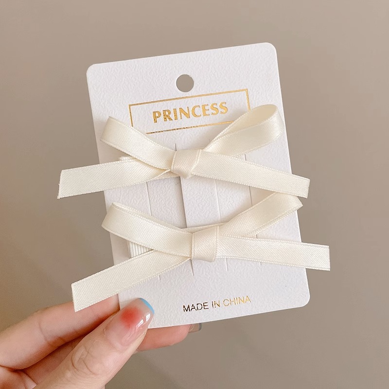 Horquilla de cinta de lazo para el cabello trenzado femenino clip para el cabello clip para el cabello 2025 nuevo clip de una sola palabra flequillo clip para el cabello roto tocado