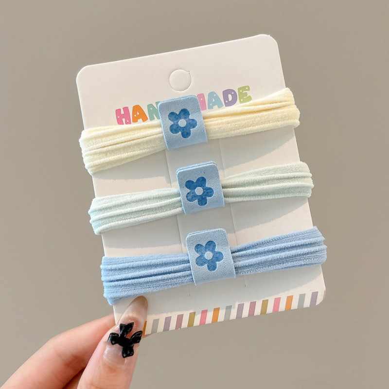 Klein azul oso anillo de cabello cola de caballo alta no colapsar correa de correa de cabello de alta altura elástica duradera atada cabello tocado de cabello