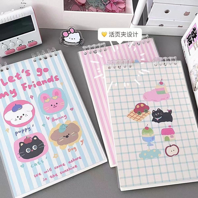 新しいかわいい動物A5フリップ式ルーズリーフins高颜値学生は内芯ルーズリーフノートに代わることができる|undefined