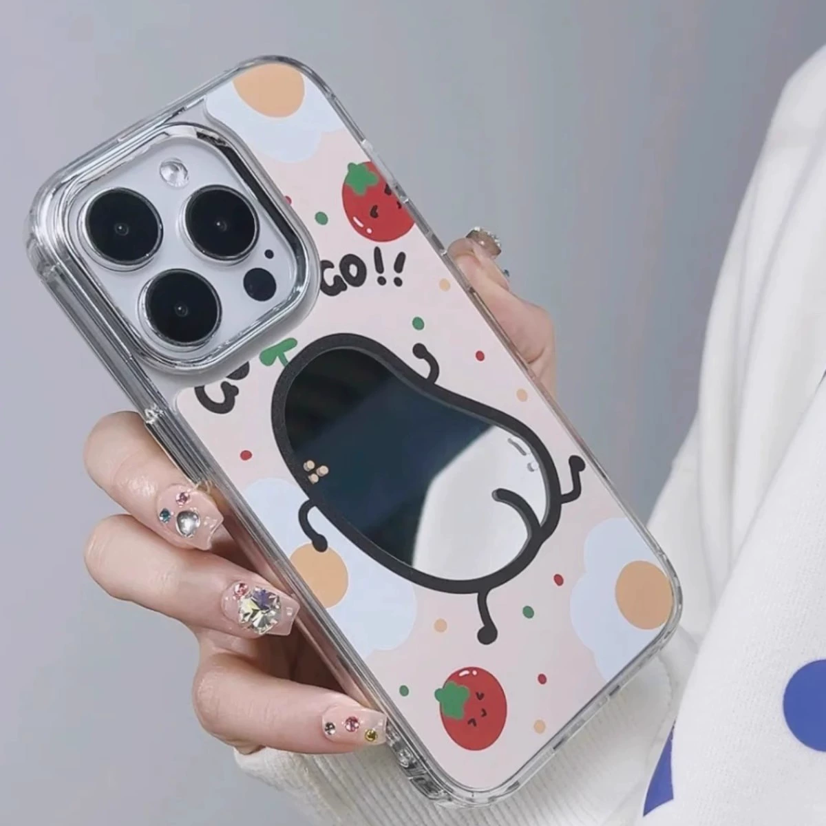 Яблоко, совместимо с iPhone 15, чехол для телефона, iPhone14 Pro, зеркало, новая коллекция, стиль высокого качества, iphone, эффект зеркала