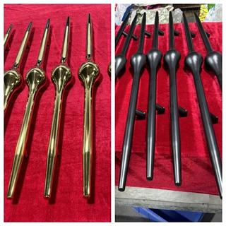 生产厂家高端定制不锈钢异形拉手折弯圆管方形古铜大门拉手豪华