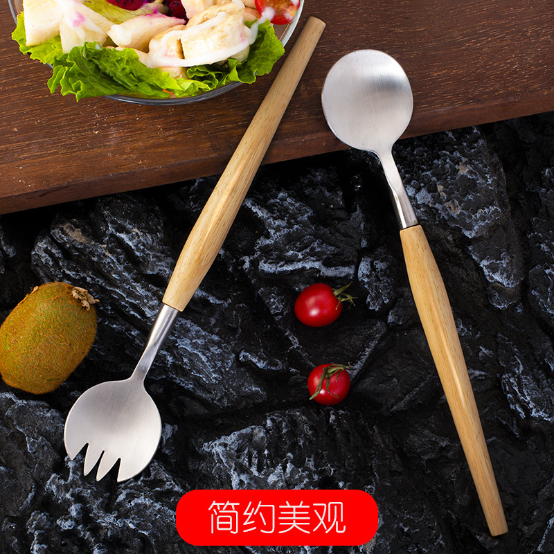 430 stainless steel salad spoon salad spoon tool fruit salad western…
