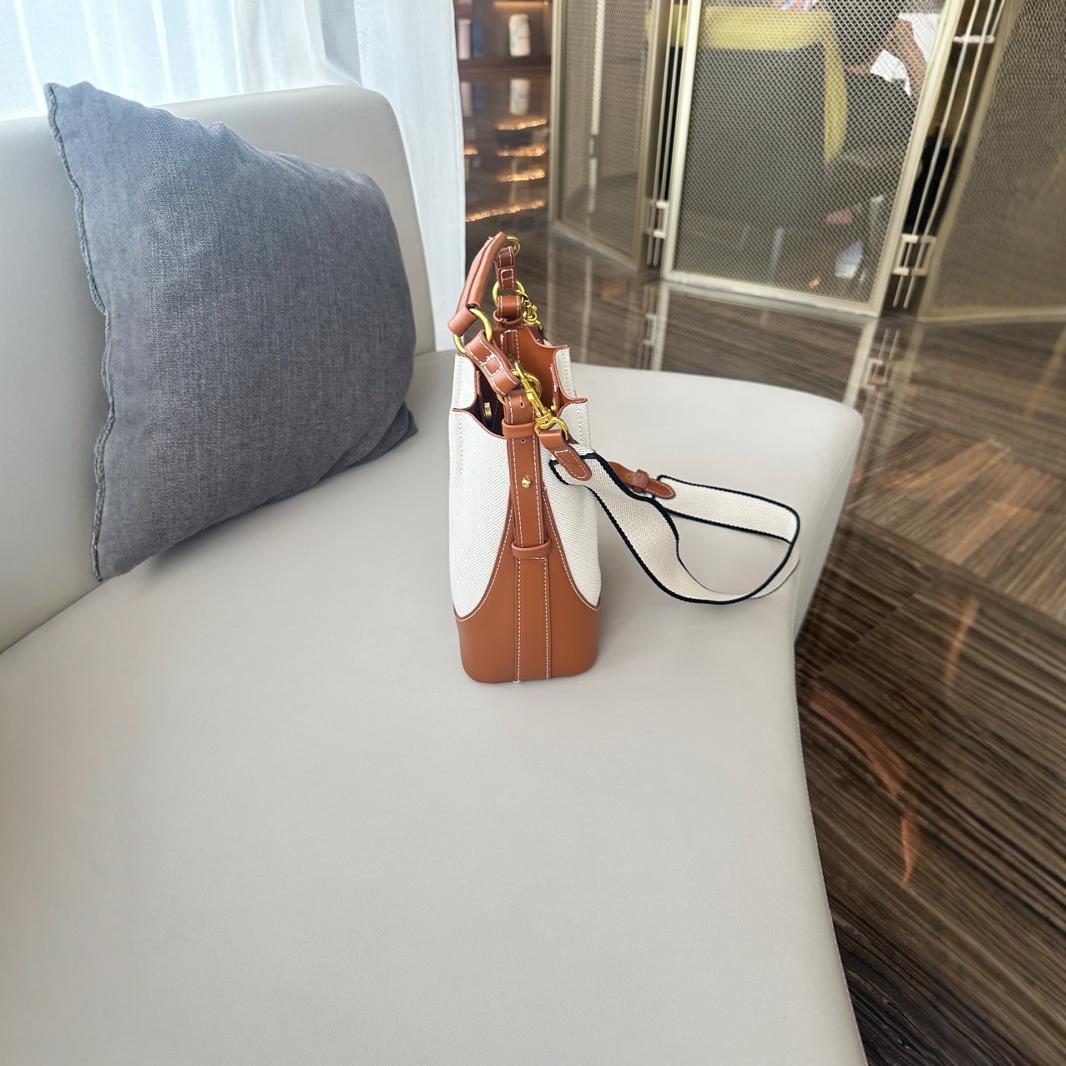 Bolso de mujer de gran capacidad correa de hombro ancho bolso de hombro de lona de tela correa de abertura bolsa de cubo elementos trenzados portátiles