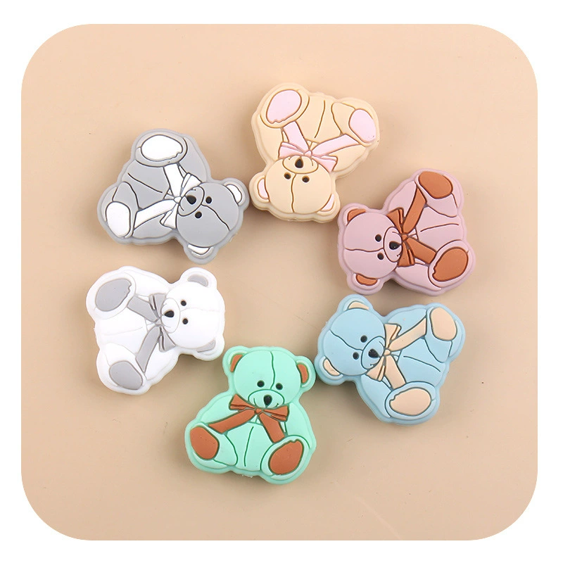 SHIEN новый детский мультяшный медведь молярный Прорезыватель Ювелирные изделия Творческий DIY цепочка для соски аксессуары