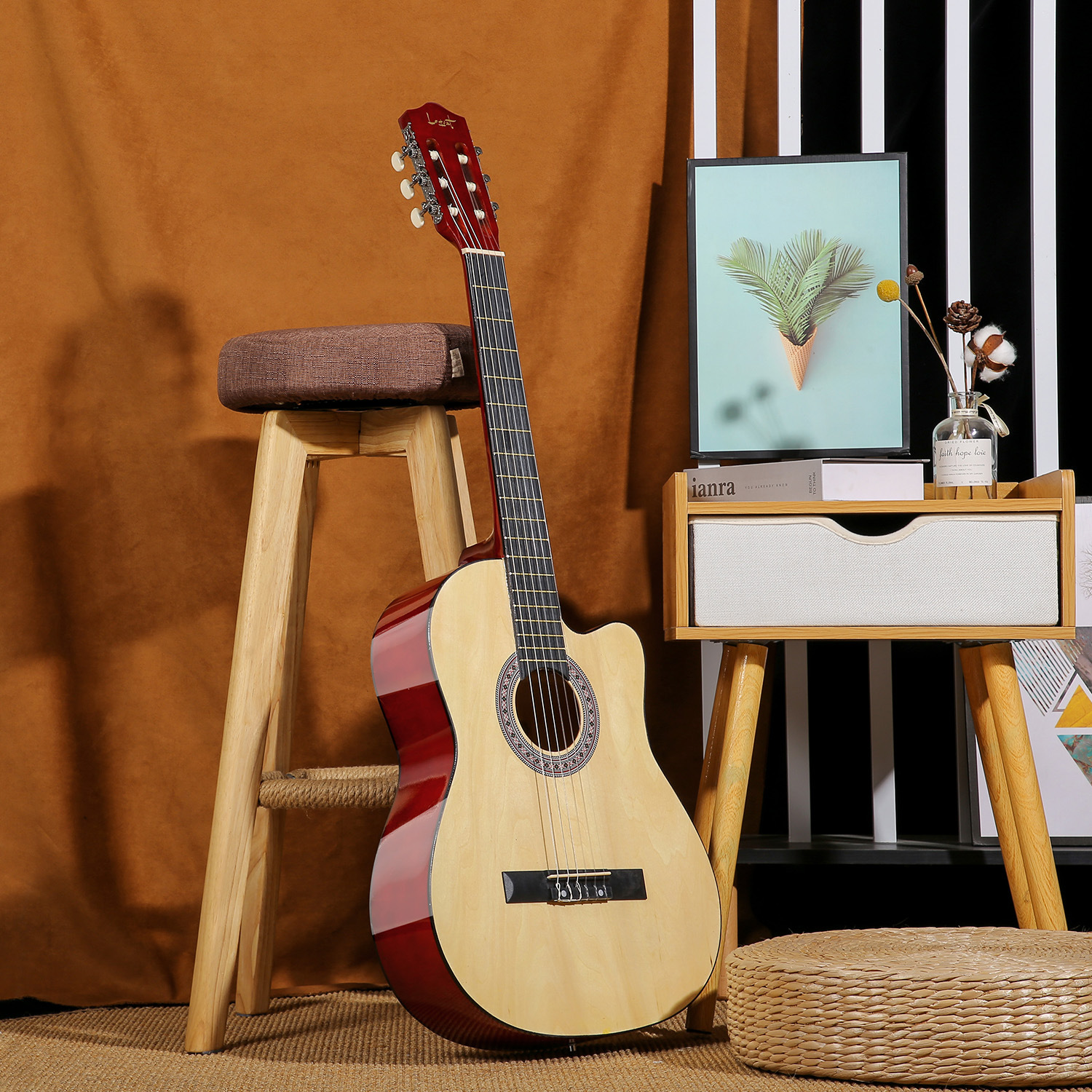 Guitarra clásica de 39 pulgadas Guitarra clásica al por mayor Introducción Guitarra de madera Cuerdas de nylon Clásico image 10
