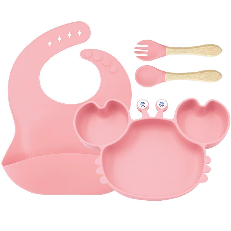 Children's silicone tableware, set, cartoon food silicone, dinner plate