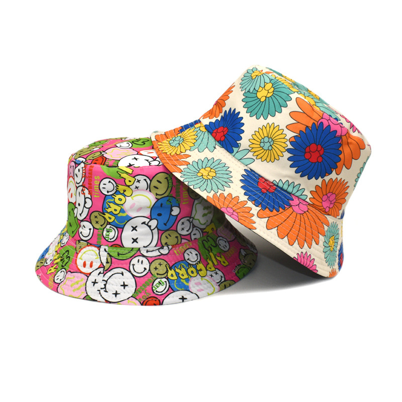 Women's Fashion Flower Printing Wide Eaves Bucket Hat display picture 2