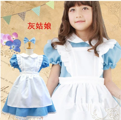 Алиса в стране чудес Хэллоуин костюм маскарад Рождественский костюм Новый ребенок Золушка