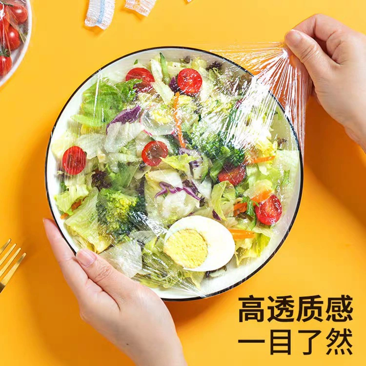 Colorful plastic wrap cover food grade PE material kitchen refrigerator bowl cover dish cover disposable fresh-keeping cover shower cap