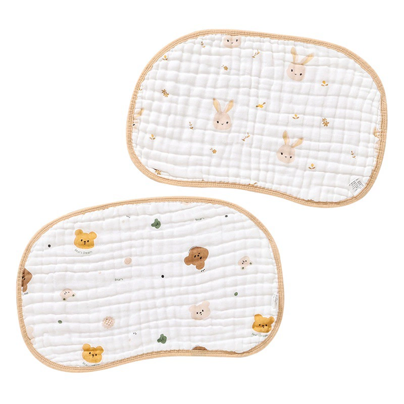 Мягкая детская подушка Yun Cloud для новорожденных, дышащая впитывающая Пот детская подушка с защитой от плевков, наволочка из чистого хлопка, марлевая Подушка, полотенце