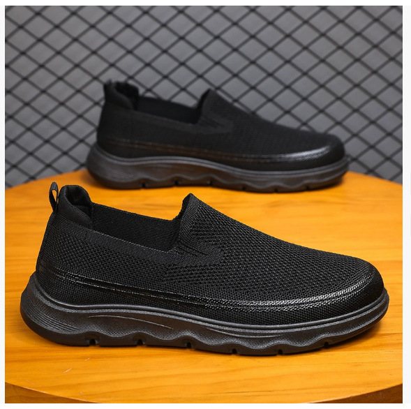 Zapatos de hombre de verano de un solo pie, zapatos casuales de hombre de malla transpirables, cómodos y grandes zapatos de skate transpirables de moda.